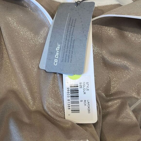 ANNIKA Cutter & Buck Golf Tennis Women’s Top Sz.S NWT Beige - Picture 4 of 6